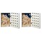 Set of 2 17"L Lighted Wooden Christmas Nativity Advent Calendar Decor